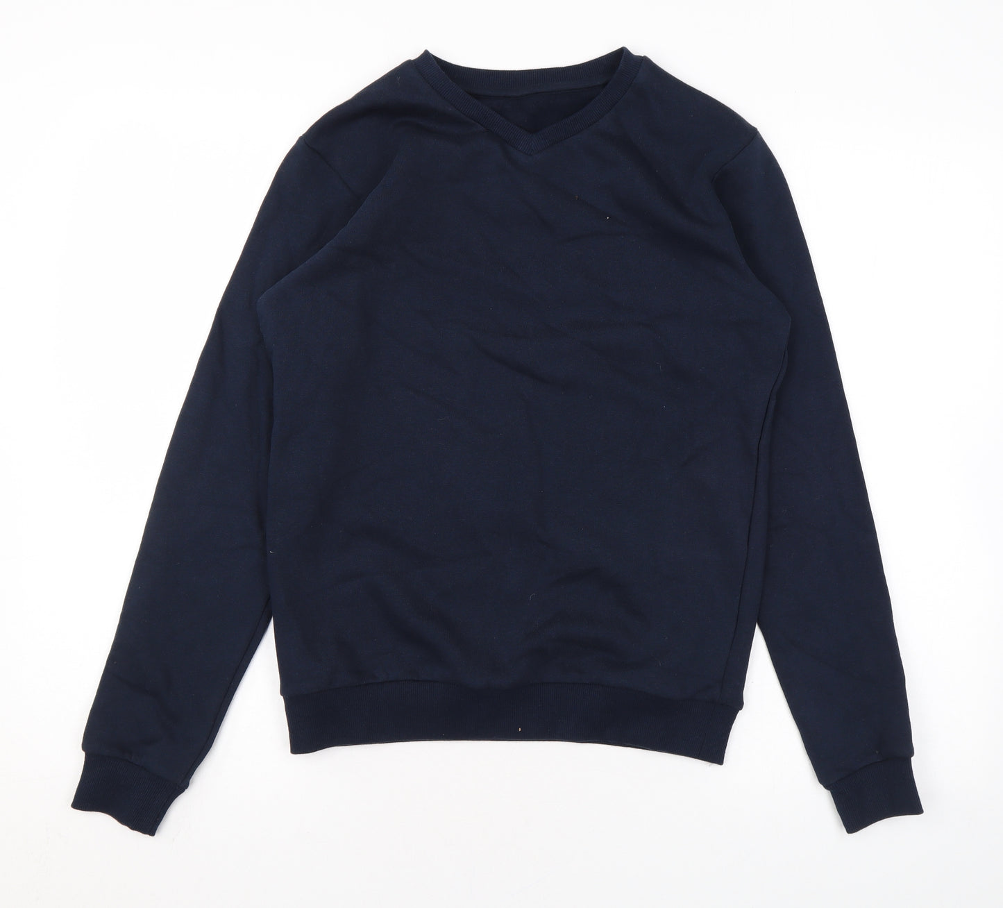 Marks and Spencer Boys Blue Cotton Pullover Sweatshirt Size 12-13 Years Pullover