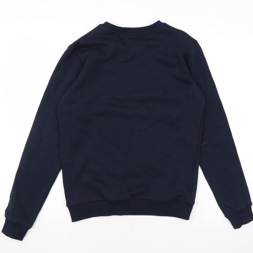 Marks and Spencer Boys Blue Cotton Pullover Sweatshirt Size 12-13 Years Pullover