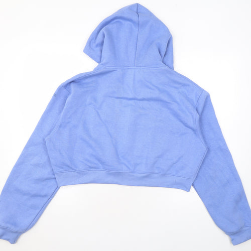 PRETTYLITTLETHING Womens Blue Cotton Full Zip Hoodie Size XL Zip
