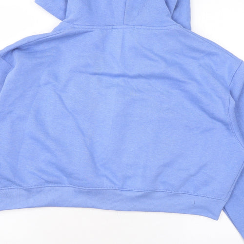 PRETTYLITTLETHING Womens Blue Cotton Full Zip Hoodie Size XL Zip