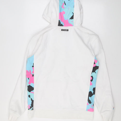 Somn Womens White Camouflage Cotton Pullover Hoodie Size XS Pullover