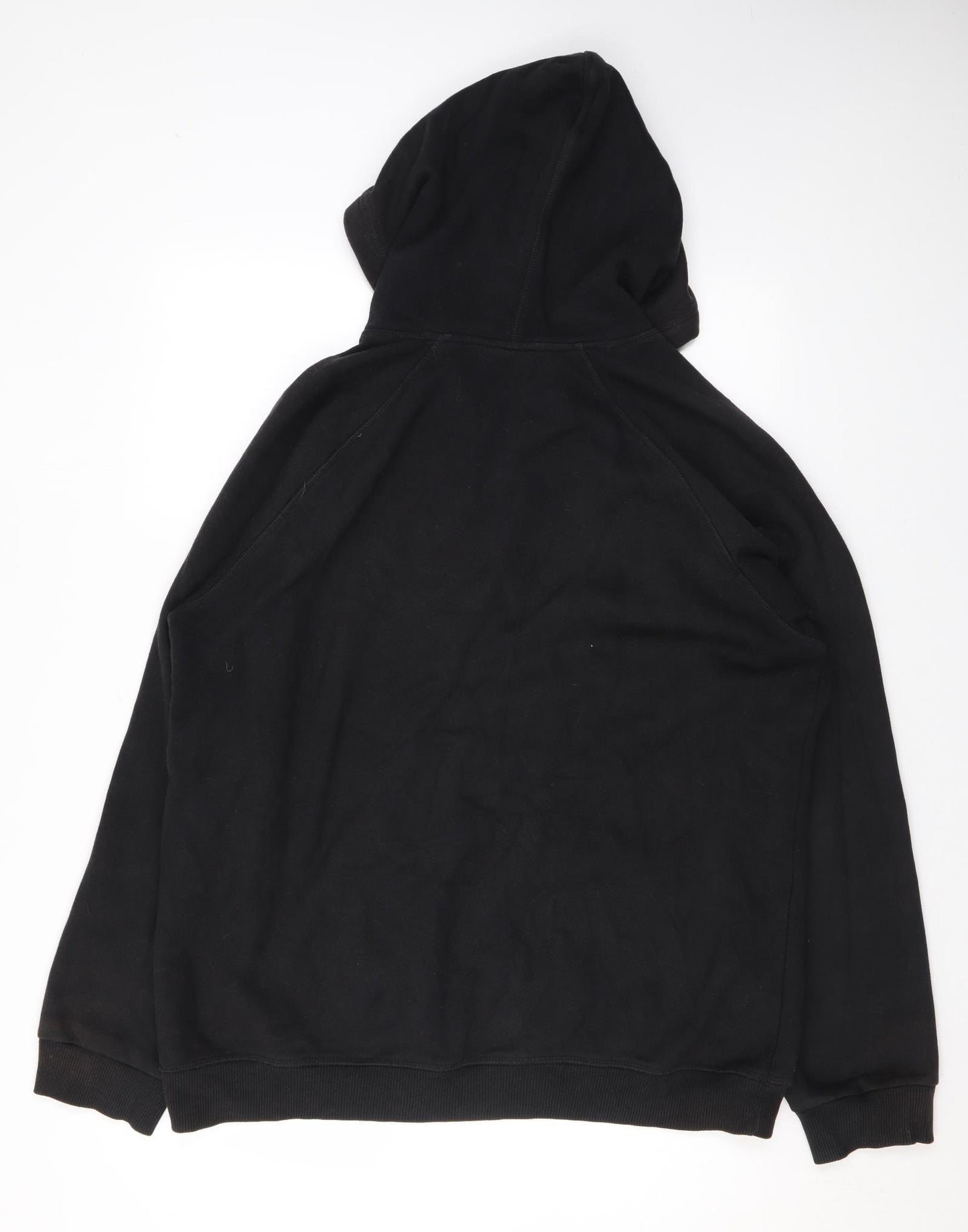 adidas Mens Black Cotton Pullover Hoodie Size L - Logo