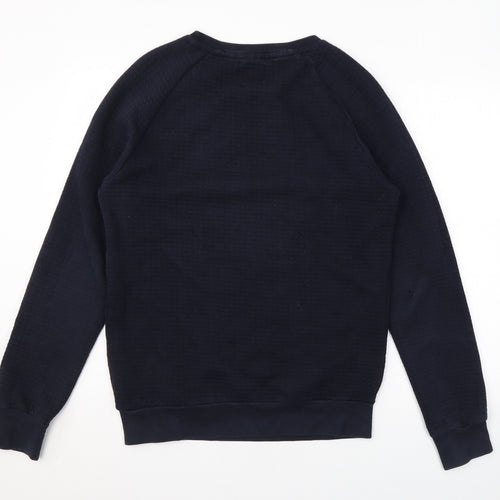 Zara Mens Blue Polyester Pullover Sweatshirt Size L
