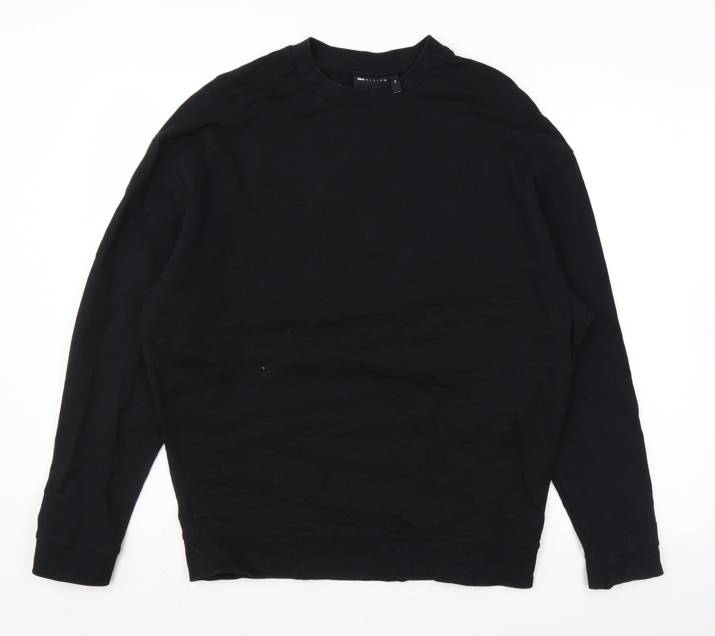 ASOS Mens Black Cotton Pullover Sweatshirt Size XS