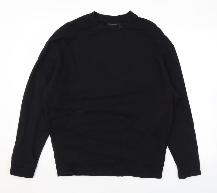 ASOS Mens Black Cotton Pullover Sweatshirt Size XS