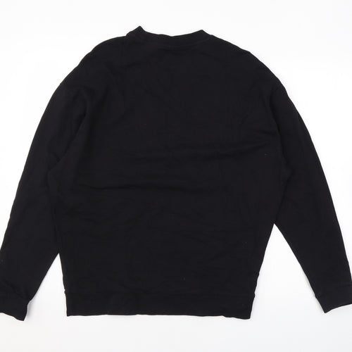 ASOS Mens Black Cotton Pullover Sweatshirt Size XS