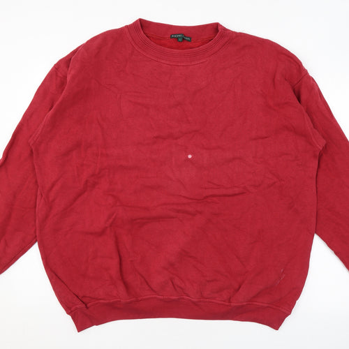 Racing Green Mens Red Cotton Pullover Sweatshirt Size L