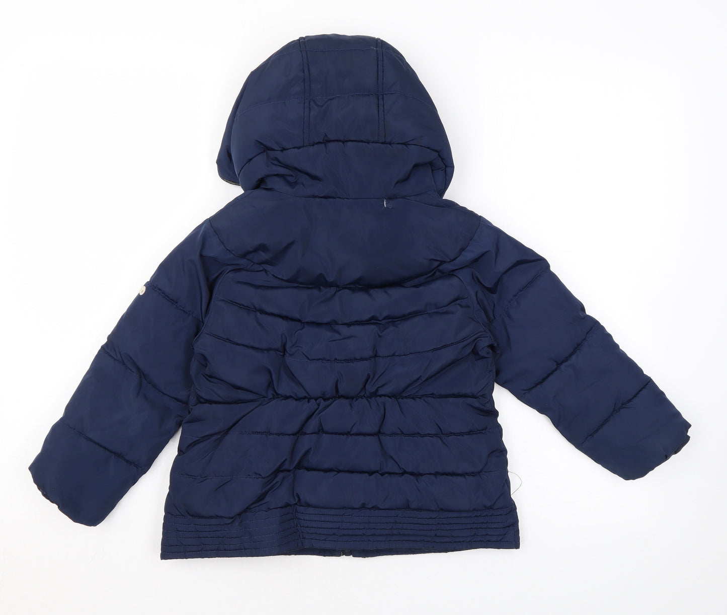 Cyrillus Girls Blue Rain Coat Coat Size 6 Years Zip