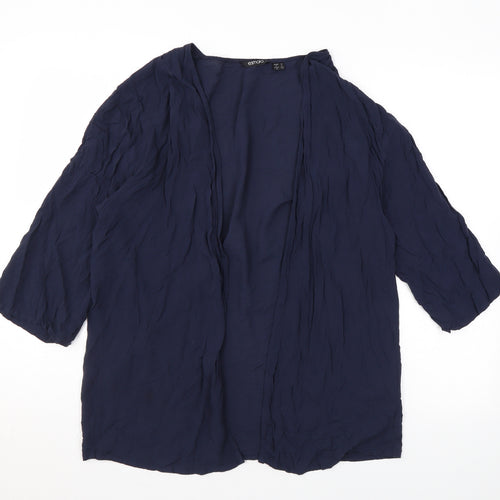 ESMARA Womens Blue V-Neck Viscose Cardigan Jumper Size 18