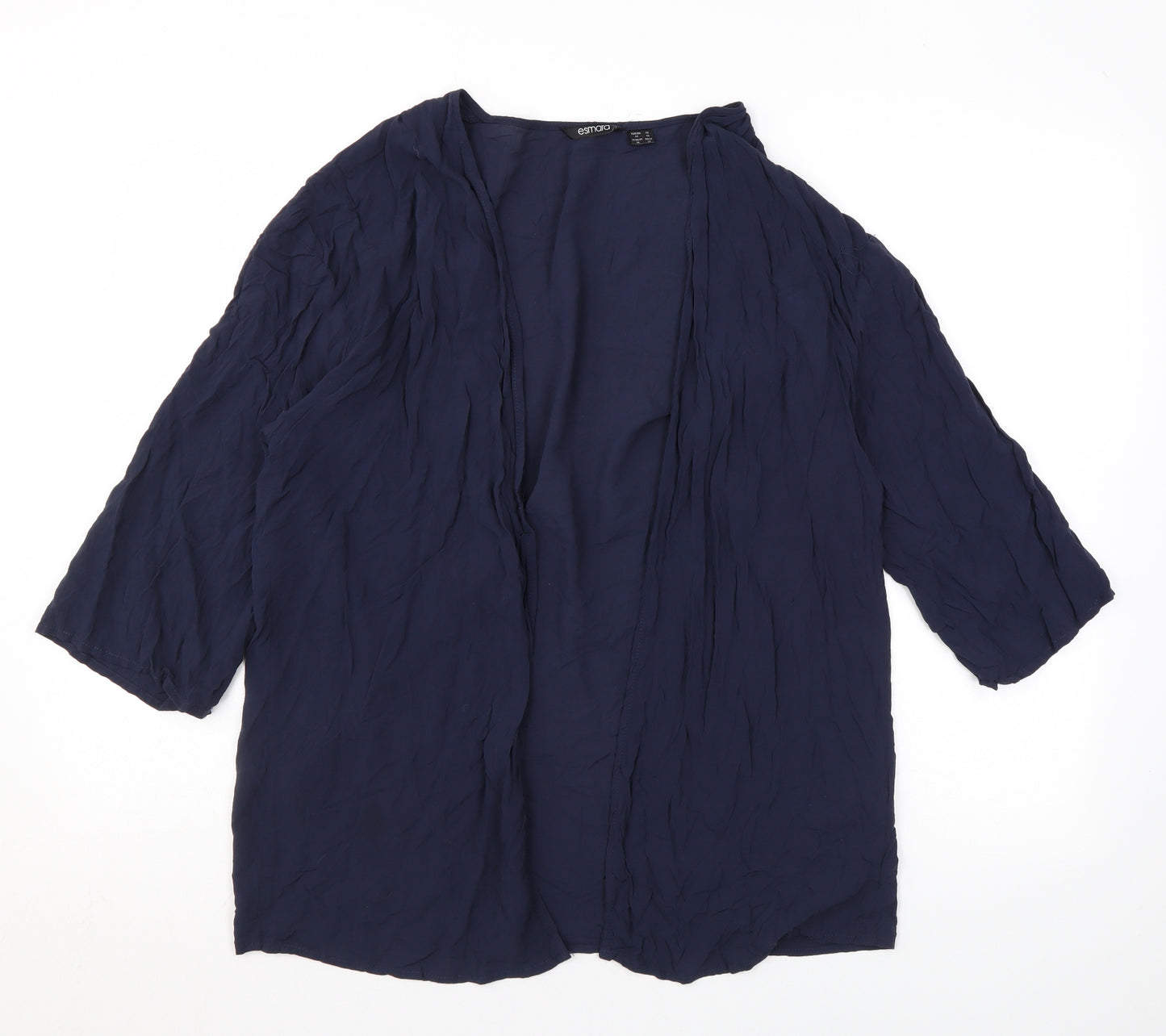 ESMARA Womens Blue V-Neck Viscose Cardigan Jumper Size 18
