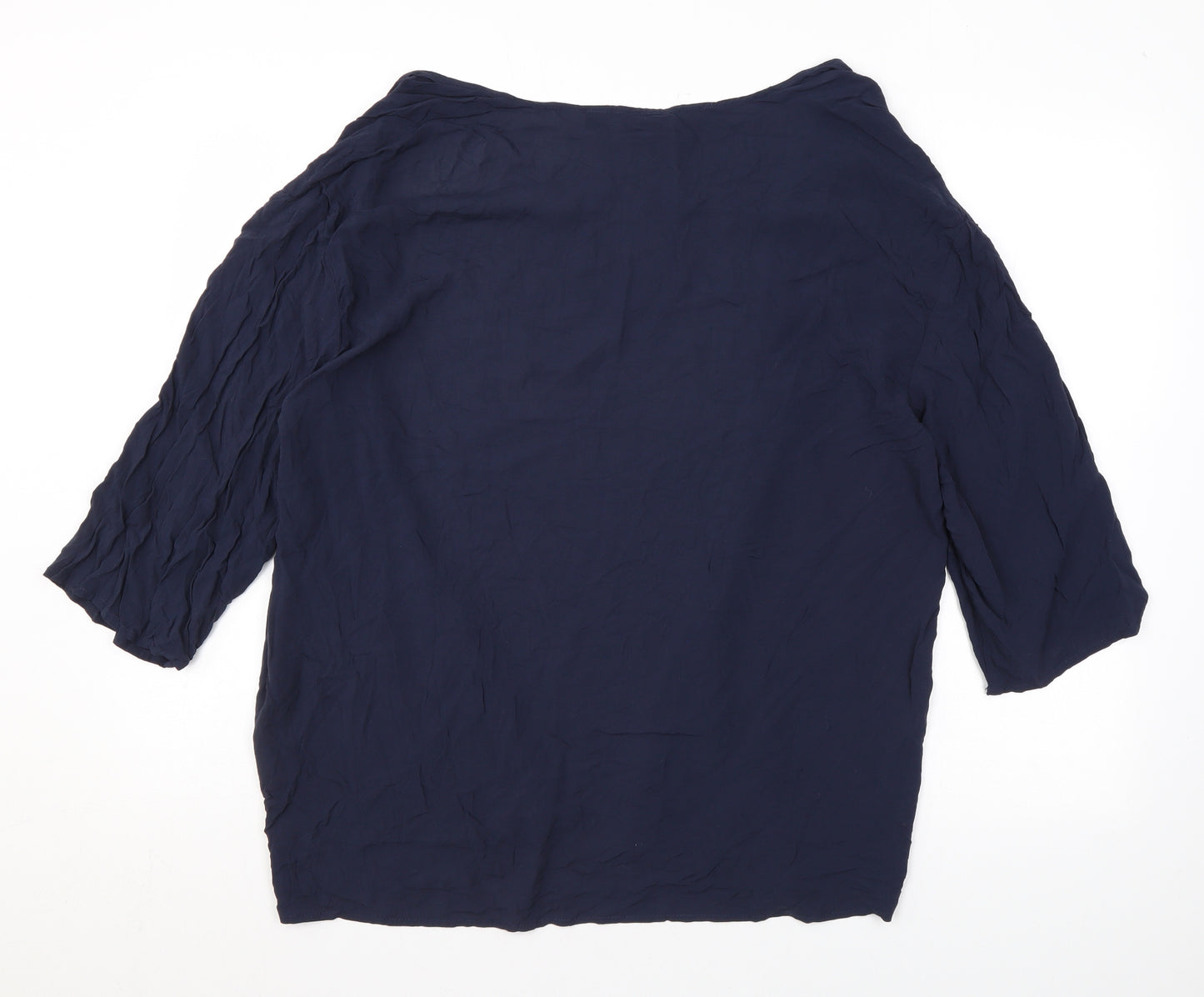 ESMARA Womens Blue V-Neck Viscose Cardigan Jumper Size 18