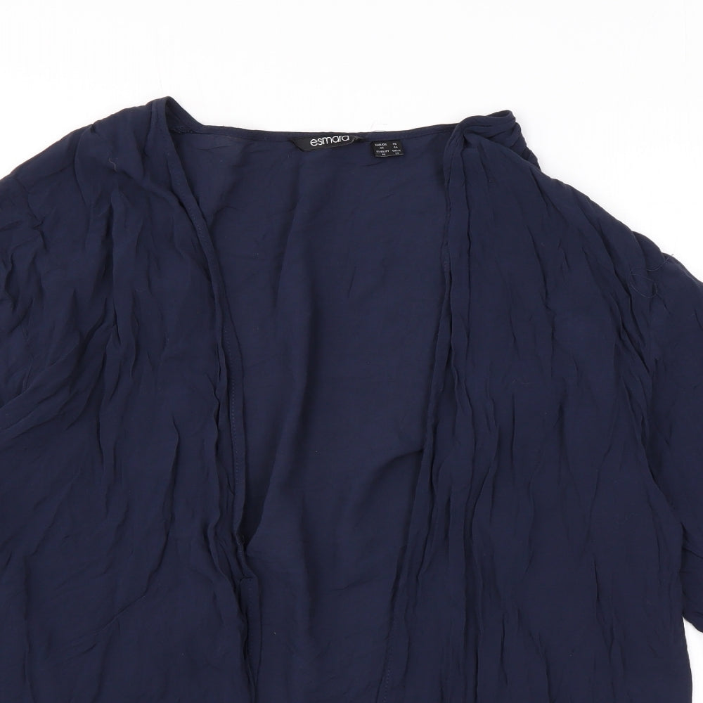 ESMARA Womens Blue V-Neck Viscose Cardigan Jumper Size 18
