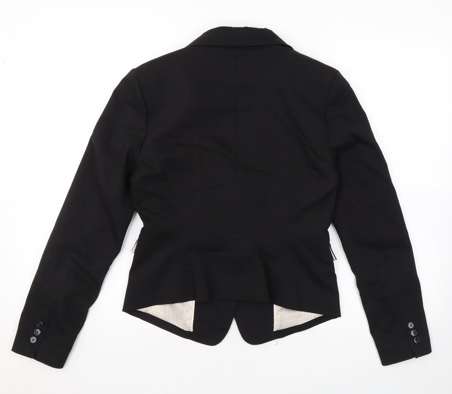 H&M Womens Black Jacket Blazer Size 8 Button