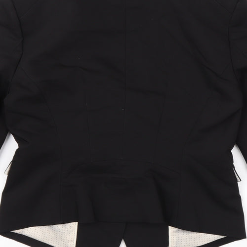 H&M Womens Black Jacket Blazer Size 8 Button