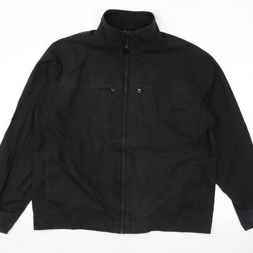 Autograph Womens Black Rain Coat Coat Size XL Zip