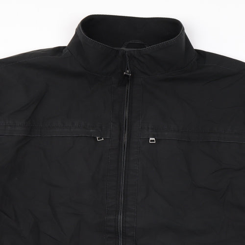 Autograph Womens Black Rain Coat Coat Size XL Zip