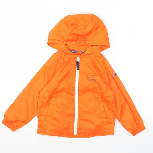 MANTARAY PRODUCTS Boys Orange Rain Coat Coat Size 2-3 Years Zip