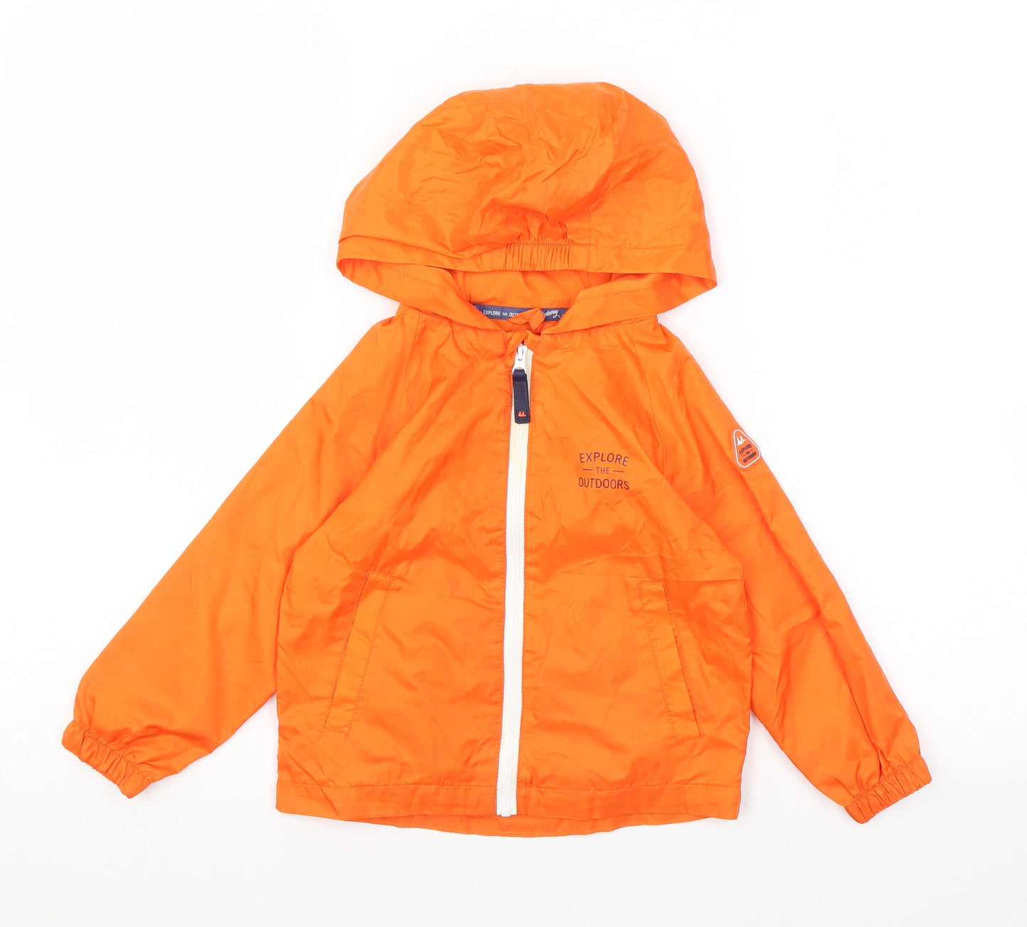 MANTARAY PRODUCTS Boys Orange Rain Coat Coat Size 2-3 Years Zip