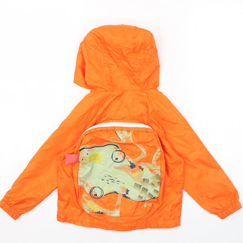 MANTARAY PRODUCTS Boys Orange Rain Coat Coat Size 2-3 Years Zip