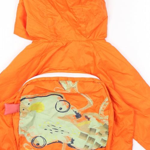 MANTARAY PRODUCTS Boys Orange Rain Coat Coat Size 2-3 Years Zip