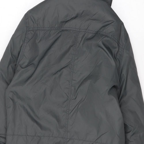 Censured Womens Grey Rain Coat Coat Size XS Zip