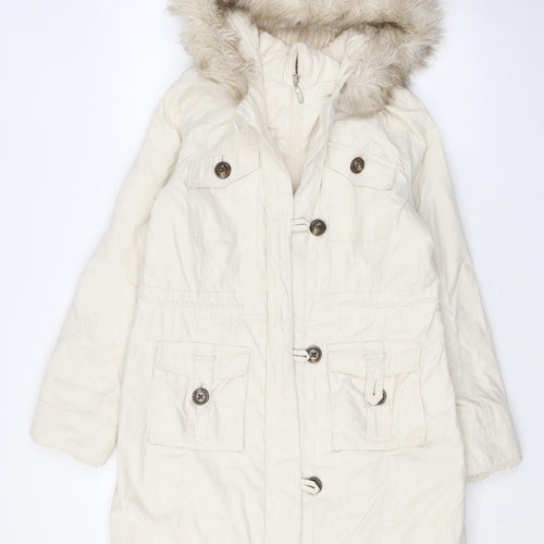 Per Una Womens Beige Rain Coat Coat Size S Zip
