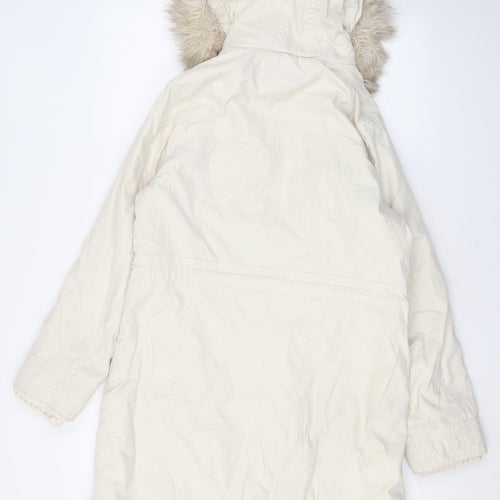 Per Una Womens Beige Rain Coat Coat Size S Zip