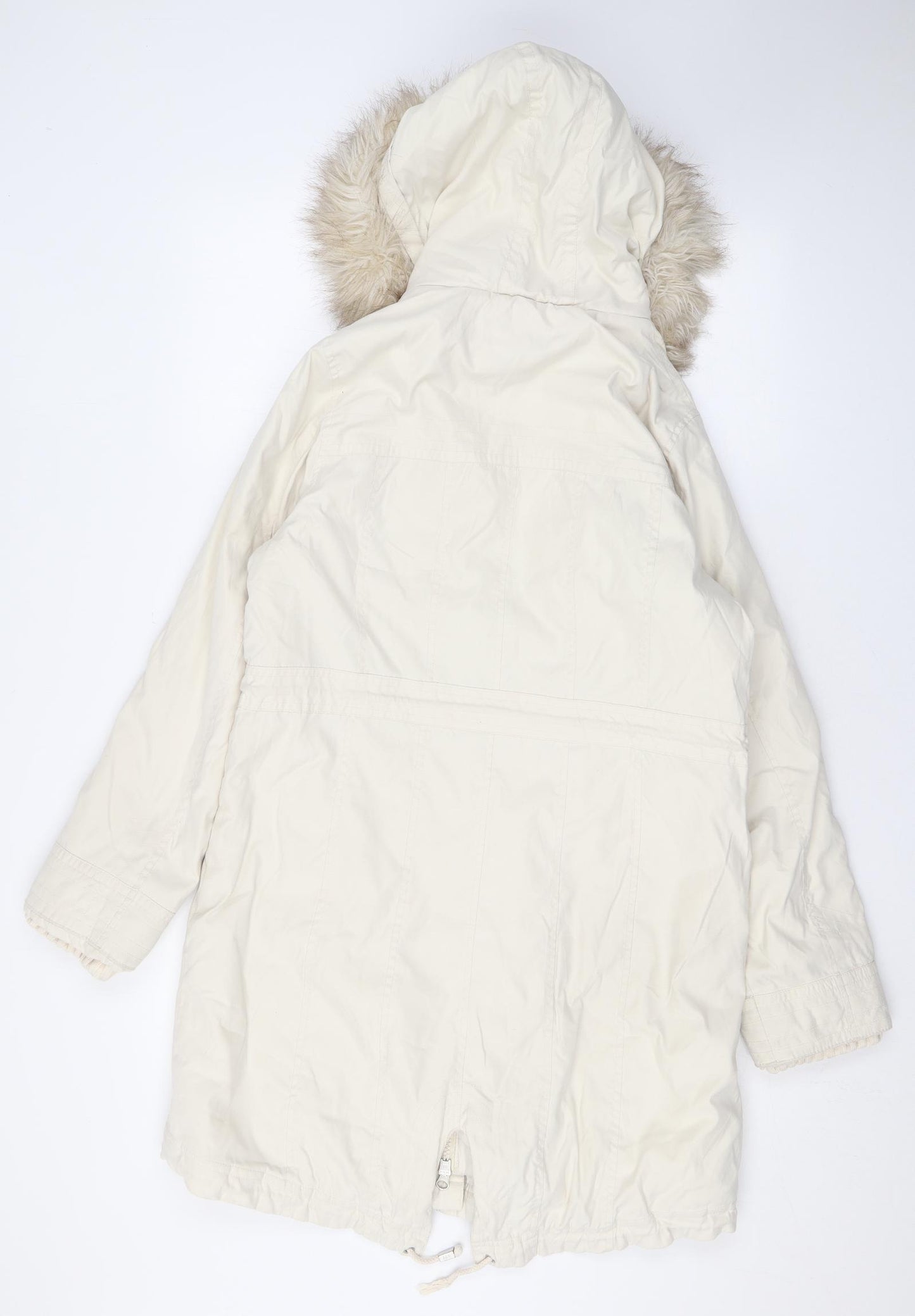 Per Una Womens Beige Rain Coat Coat Size S Zip