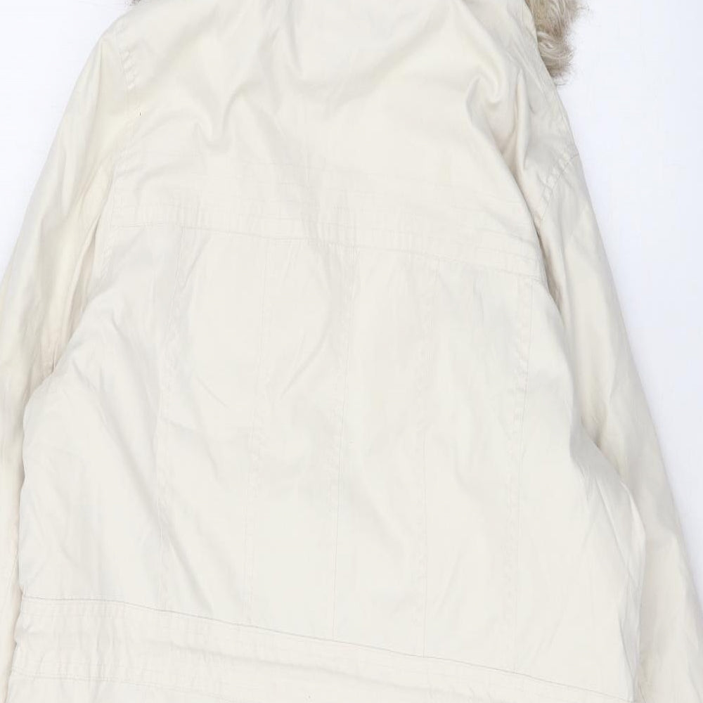 Per Una Womens Beige Rain Coat Coat Size S Zip