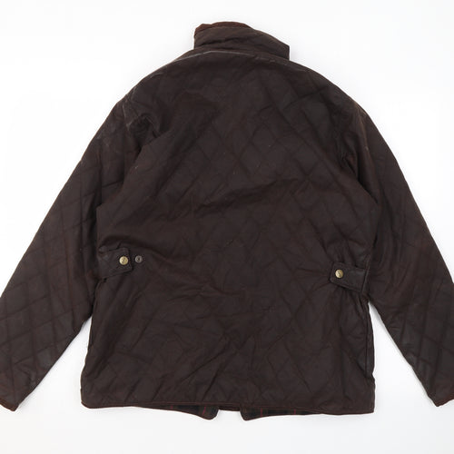 Rydale Womens Brown Quilted Coat Size 14 Zip