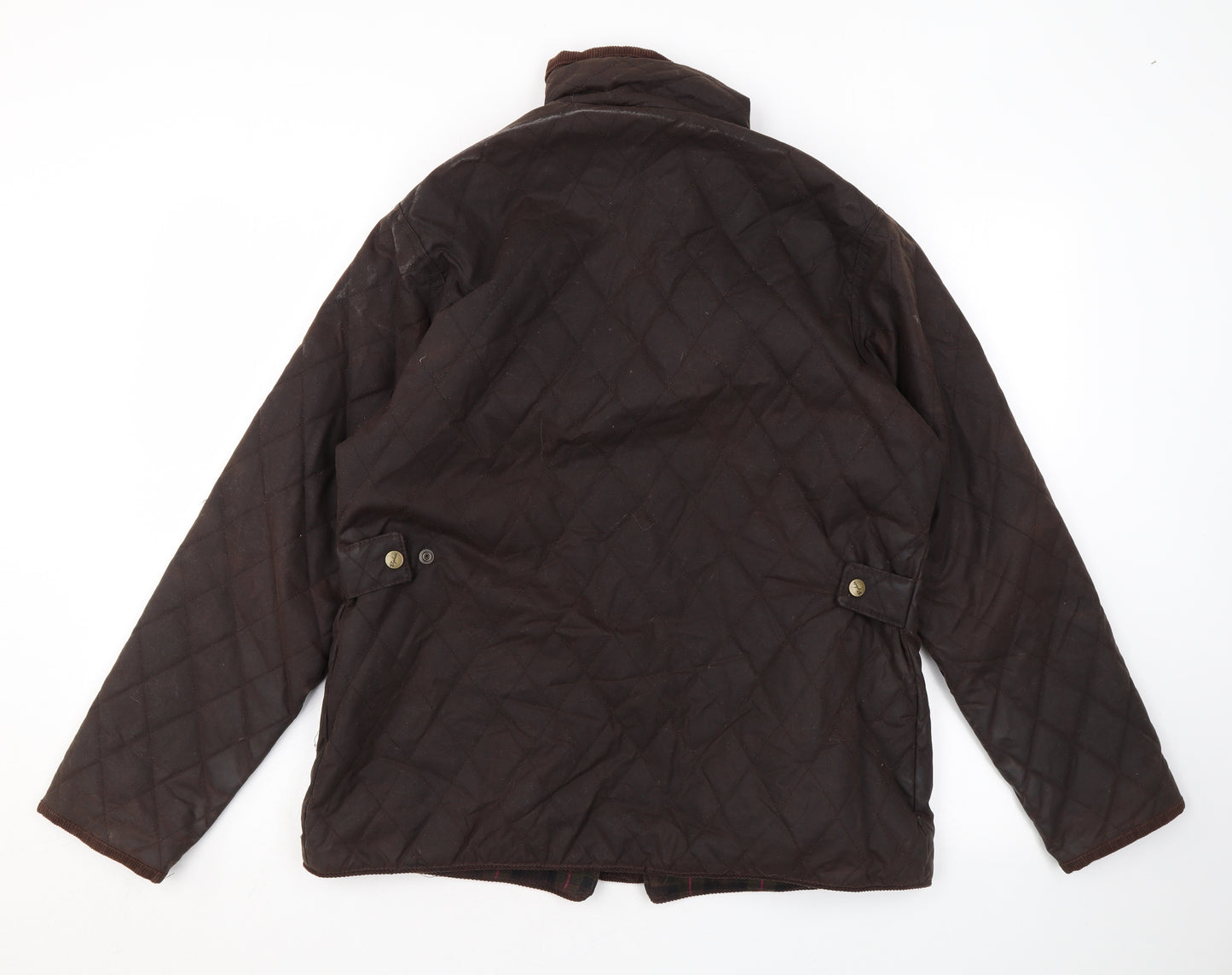 Rydale Womens Brown Quilted Coat Size 14 Zip