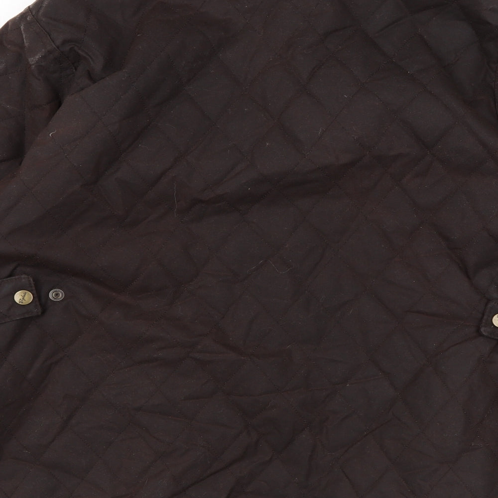 Rydale Womens Brown Quilted Coat Size 14 Zip