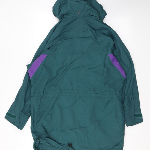 Bradsport Womens Green Rain Coat Coat Size 12 Zip