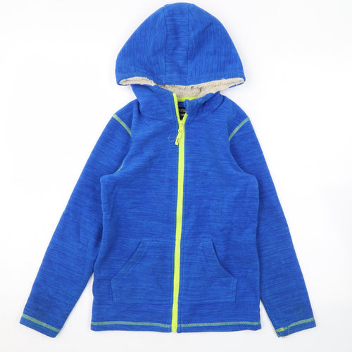 Mountain Warehouse Boys Blue Polyester Full Zip Hoodie Size 9-10 Years Zip