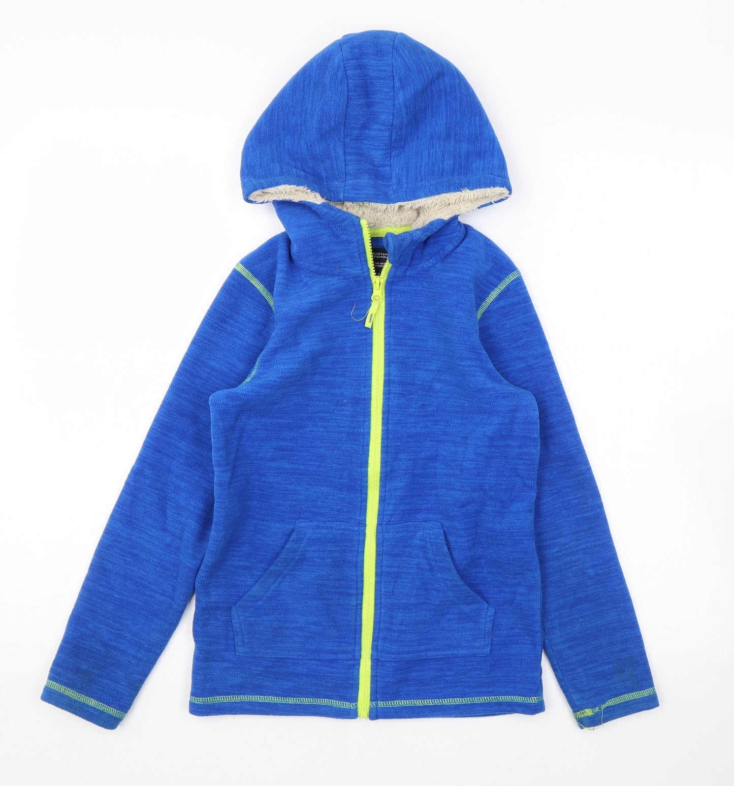 Mountain Warehouse Boys Blue Polyester Full Zip Hoodie Size 9-10 Years Zip
