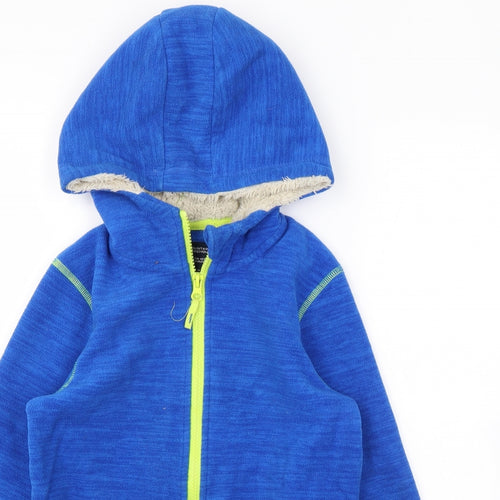 Mountain Warehouse Boys Blue Polyester Full Zip Hoodie Size 9-10 Years Zip