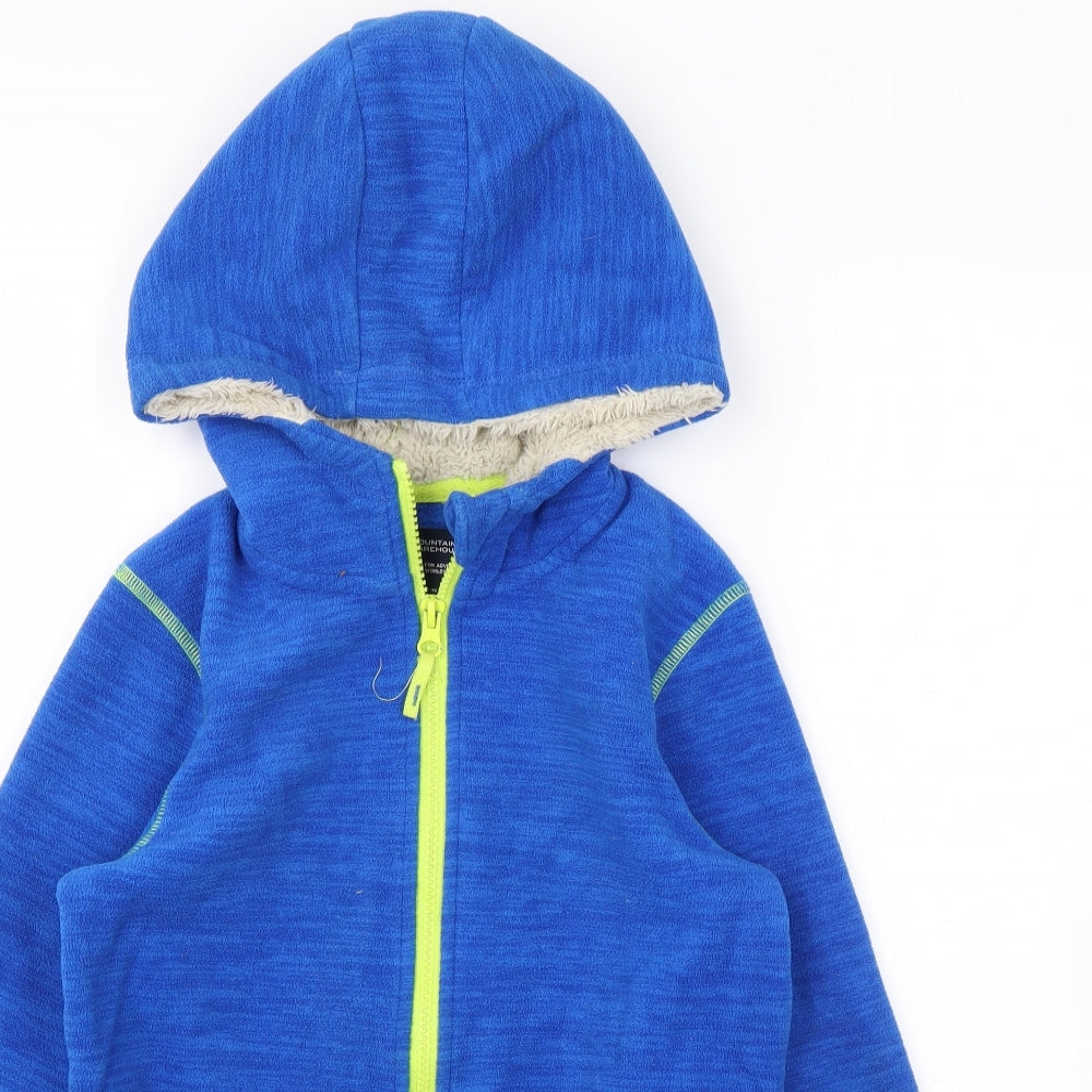 Mountain Warehouse Boys Blue Polyester Full Zip Hoodie Size 9-10 Years Zip