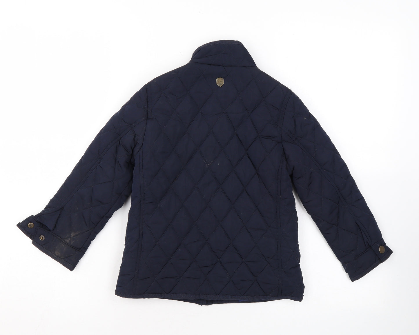 Zara Girls Blue Quilted Coat Size 5 Years Zip