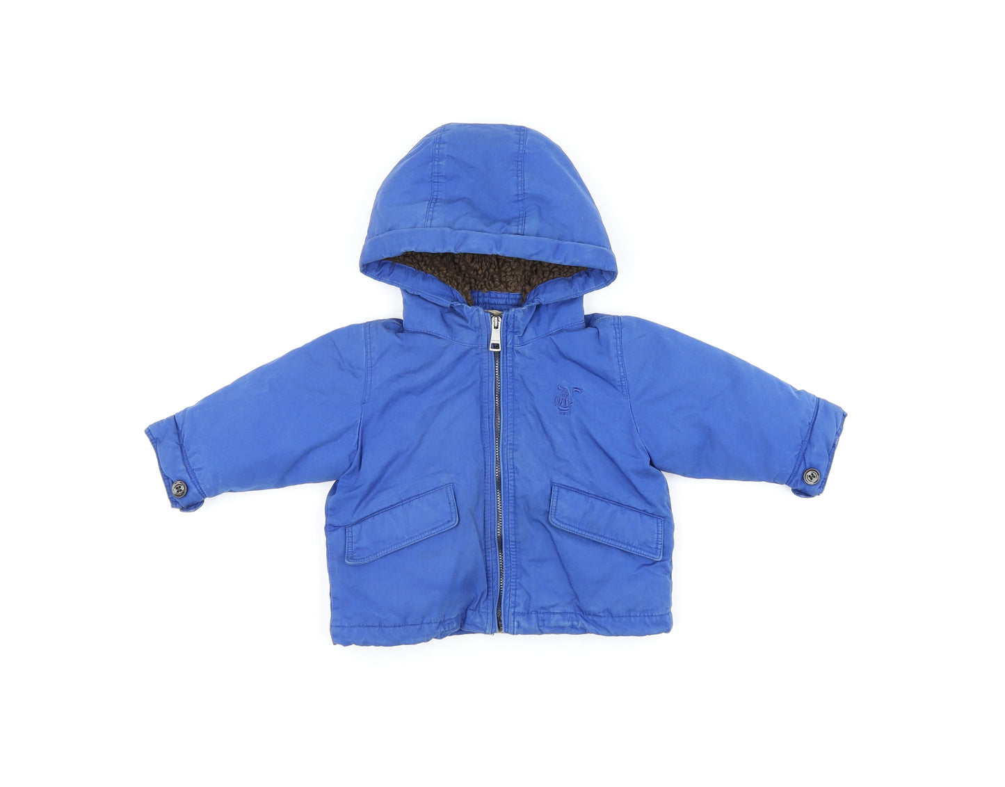 Burberry Baby Blue Overcoat Coat Size 6-9 Months Zip