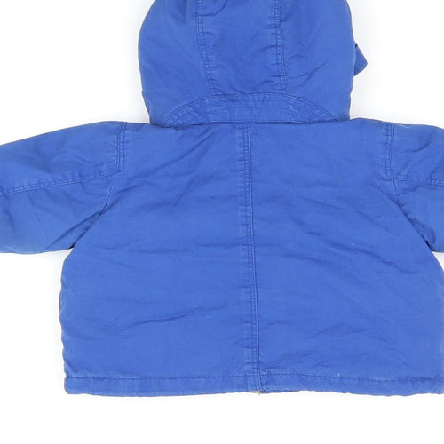 Burberry Baby Blue Overcoat Coat Size 6-9 Months Zip