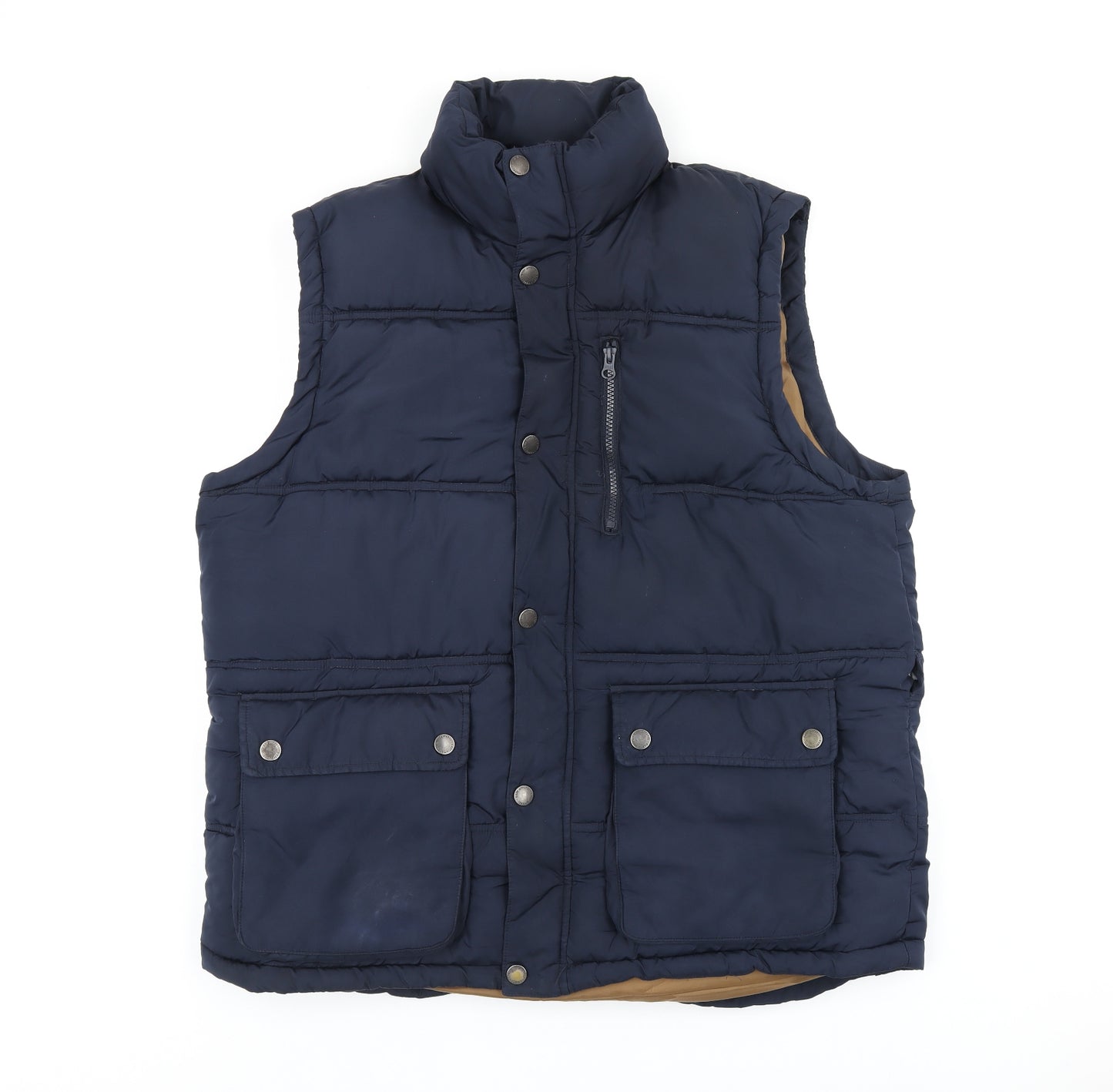 Easy Mens Blue Gilet Coat Size XL Zip