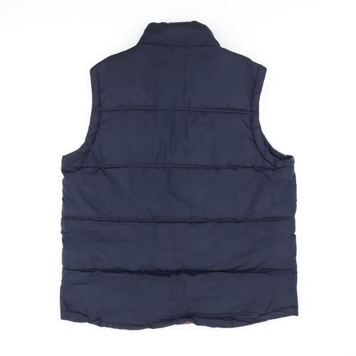 Easy Mens Blue Gilet Coat Size XL Zip
