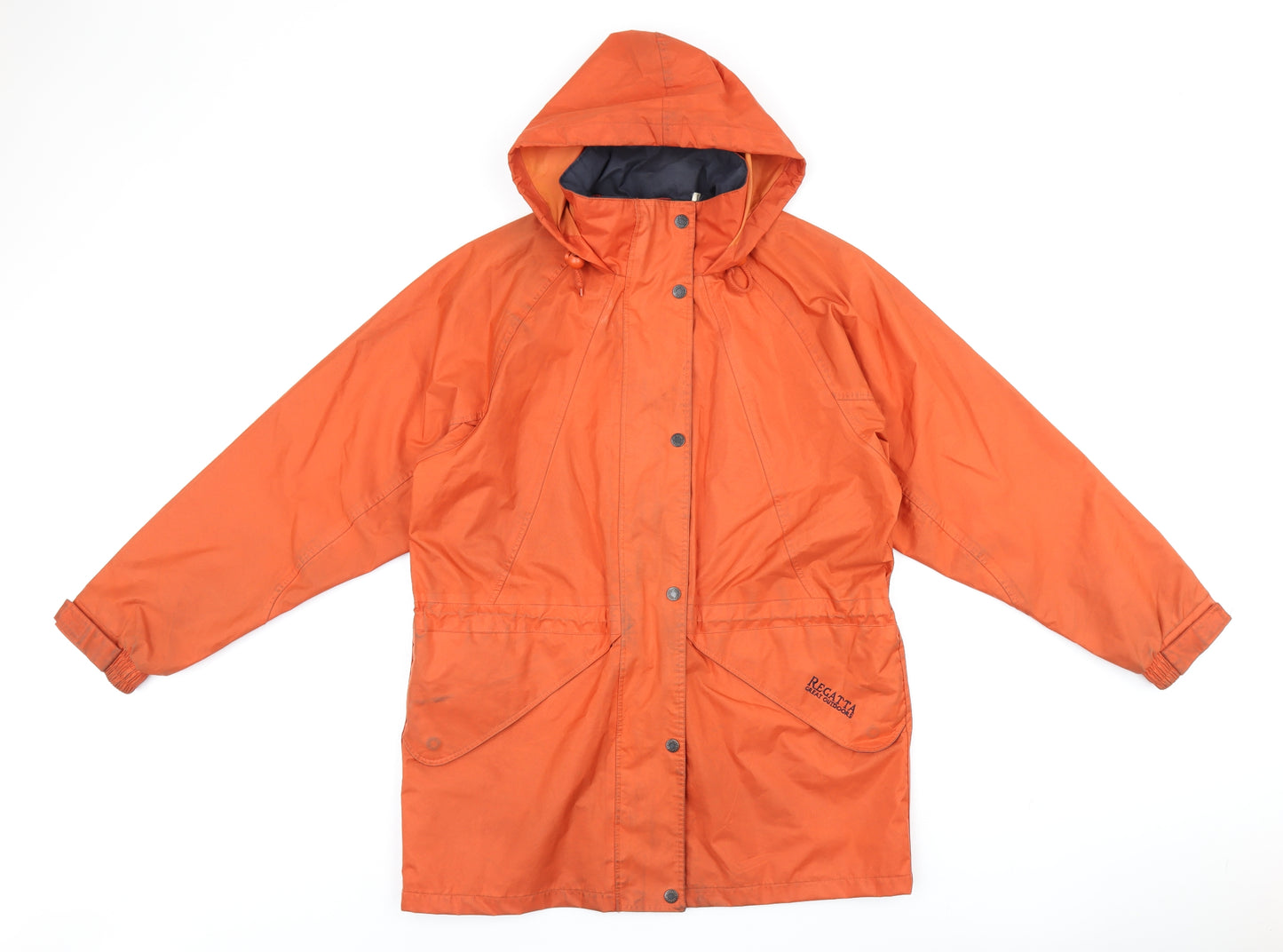 Regatta Womens Orange Rain Coat Coat Size 10 Zip