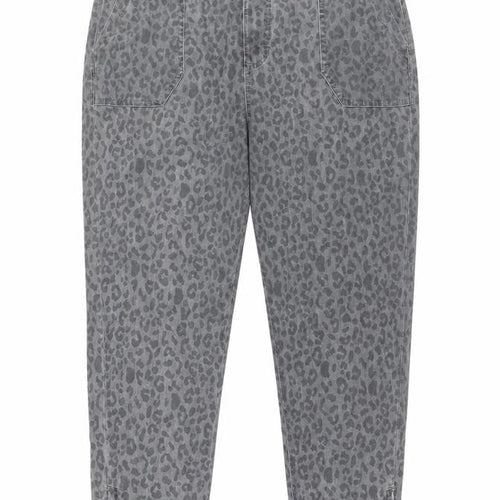 Marks and Spencer Womens Grey Animal Print Cotton Skinny Jeans Size 20 L26 in Regular Zip