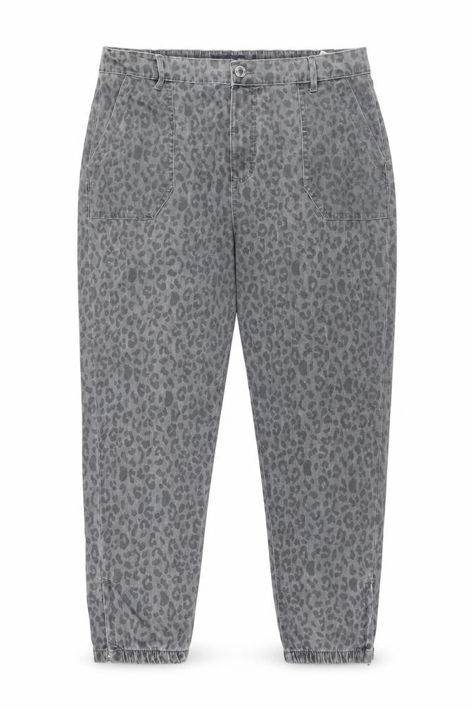 Marks and Spencer Womens Grey Animal Print Cotton Skinny Jeans Size 20 L26 in Regular Zip