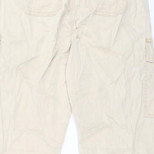 Marks and Spencer Womens Beige Lyocell Cargo Trousers Size 18 L29 in Regular Zip