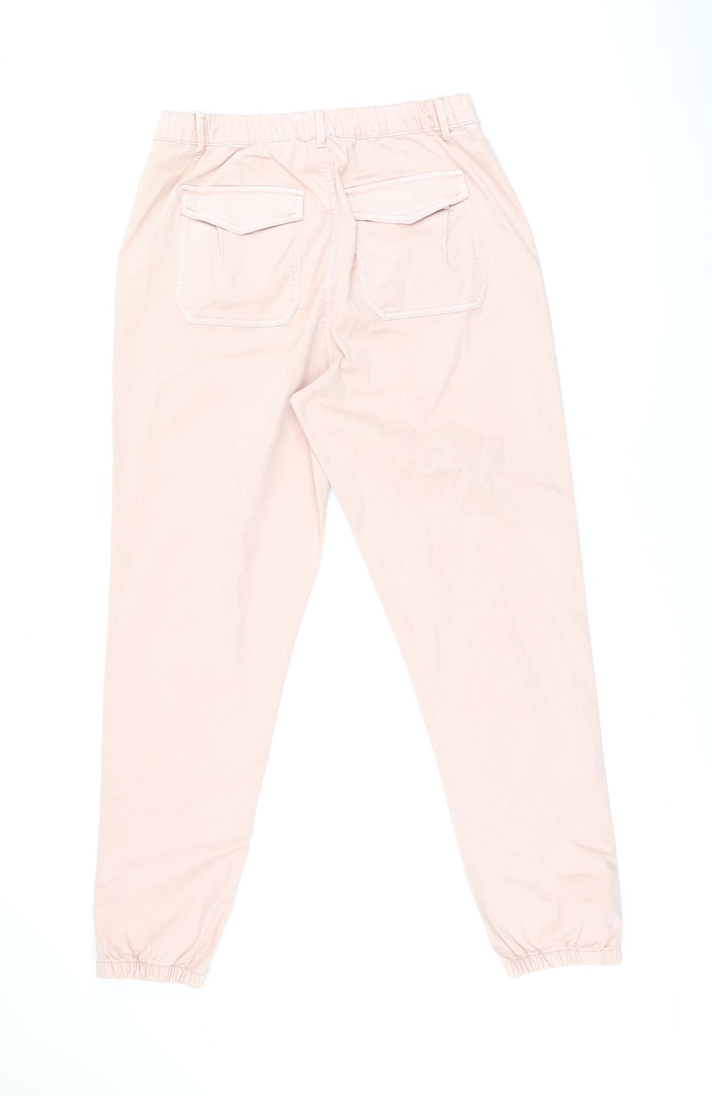 Marks and Spencer Womens Pink Cotton Tapered Jeans Size 16 L30.5 in Regular Zip