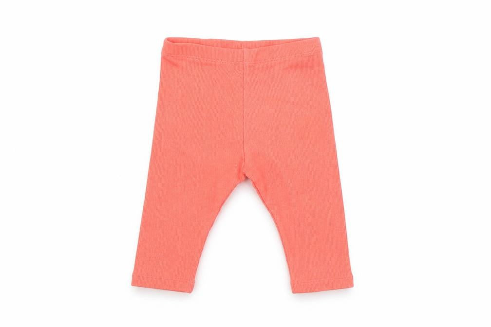 Front view of Marks & Spencer Baby Red Cotton Pedal Pusher Leggings, size 3-6, Months Pullover