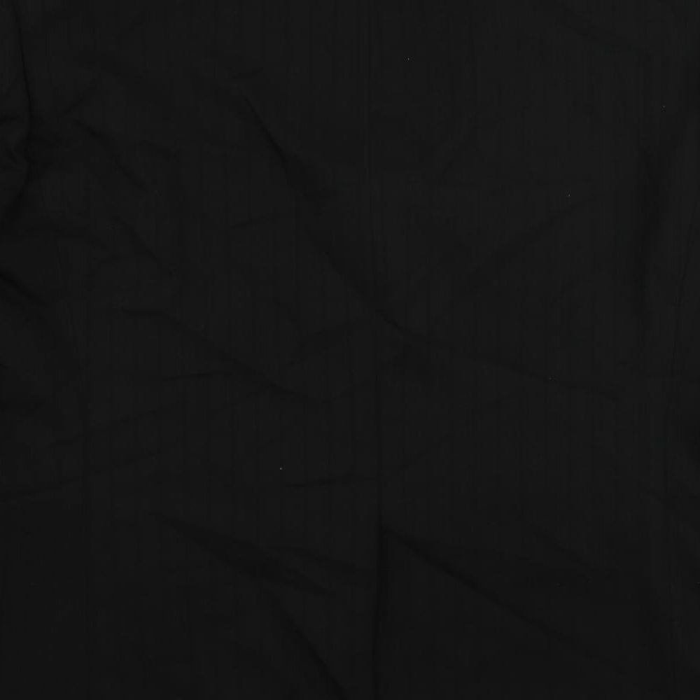 Lino Verra Mens Black Striped Polyester Jacket Suit Jacket Size 46 Regular