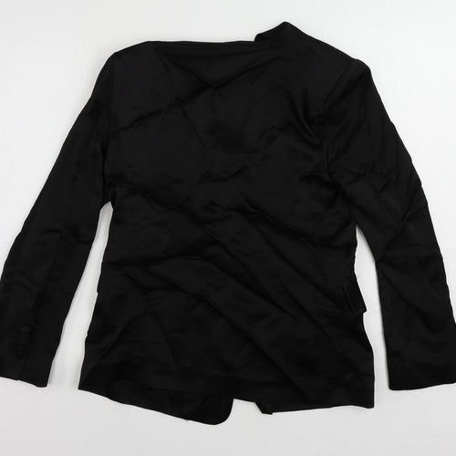 Zara Womens Black Jacket Blazer Size L Button